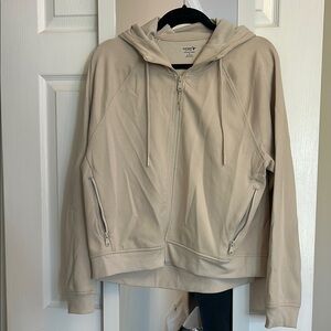 Old Navy Dynamic Fleece Beige Zip-Up Hoodie Sweatshirt
